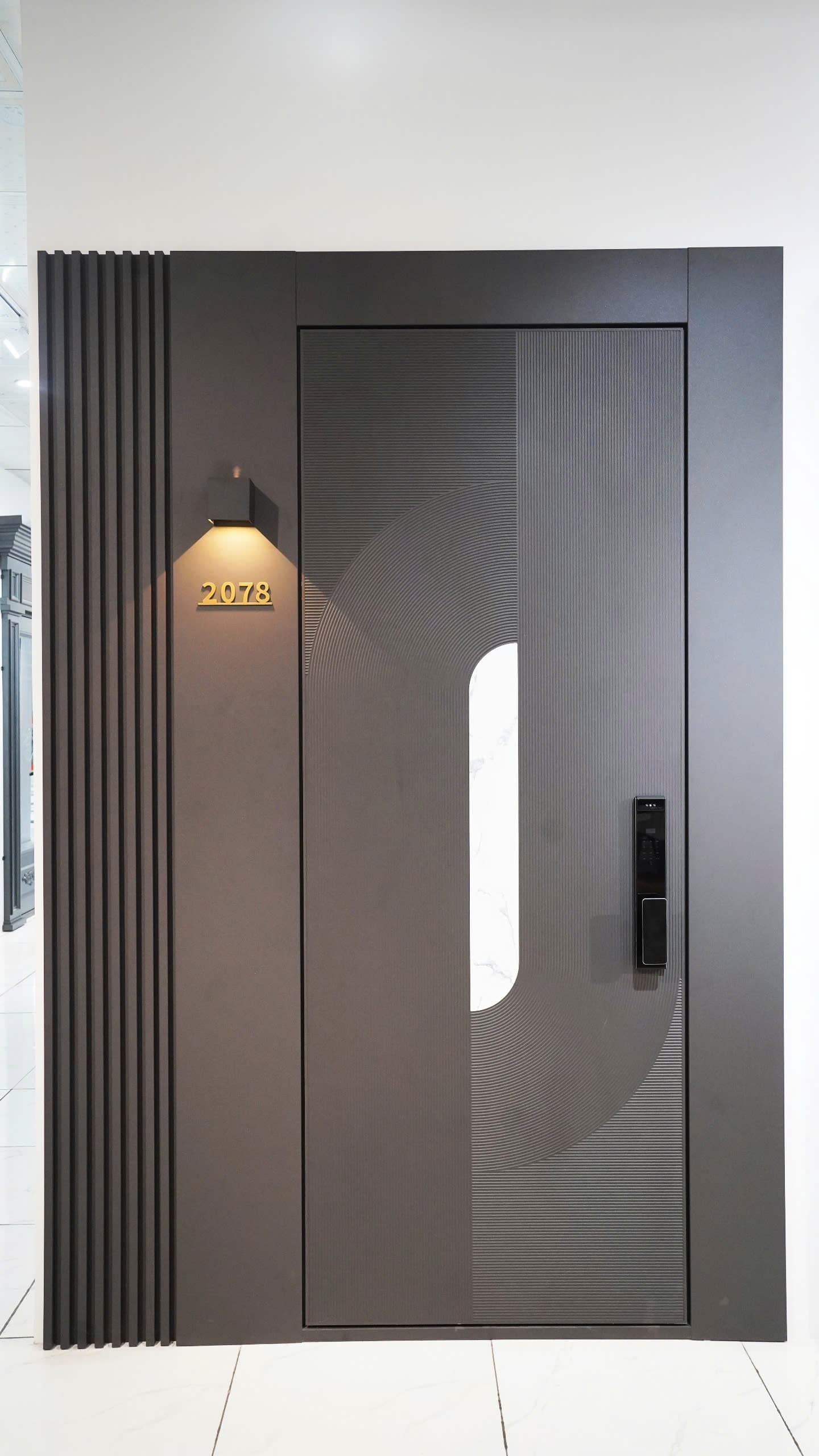 Cánh cửa nhôm nguyên tấm dày, cách âm hiệu quả