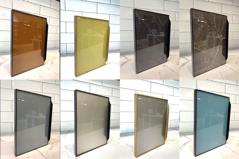 cánh kính tủ bếp inox cánh kính ít bám bẩn, dễ vệ sinh