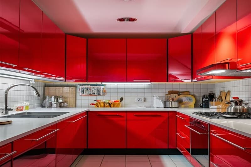 Kiêng kỵ trong phong thủy nhà bếp: Chọn màu bếp quá chói