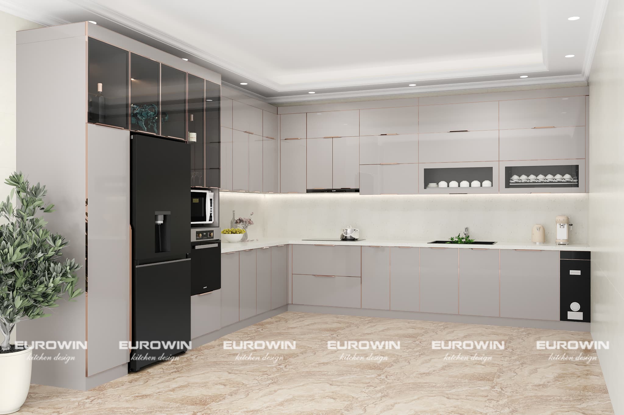 Kiểu bố trí tủ bếp phổ biến hiện nay