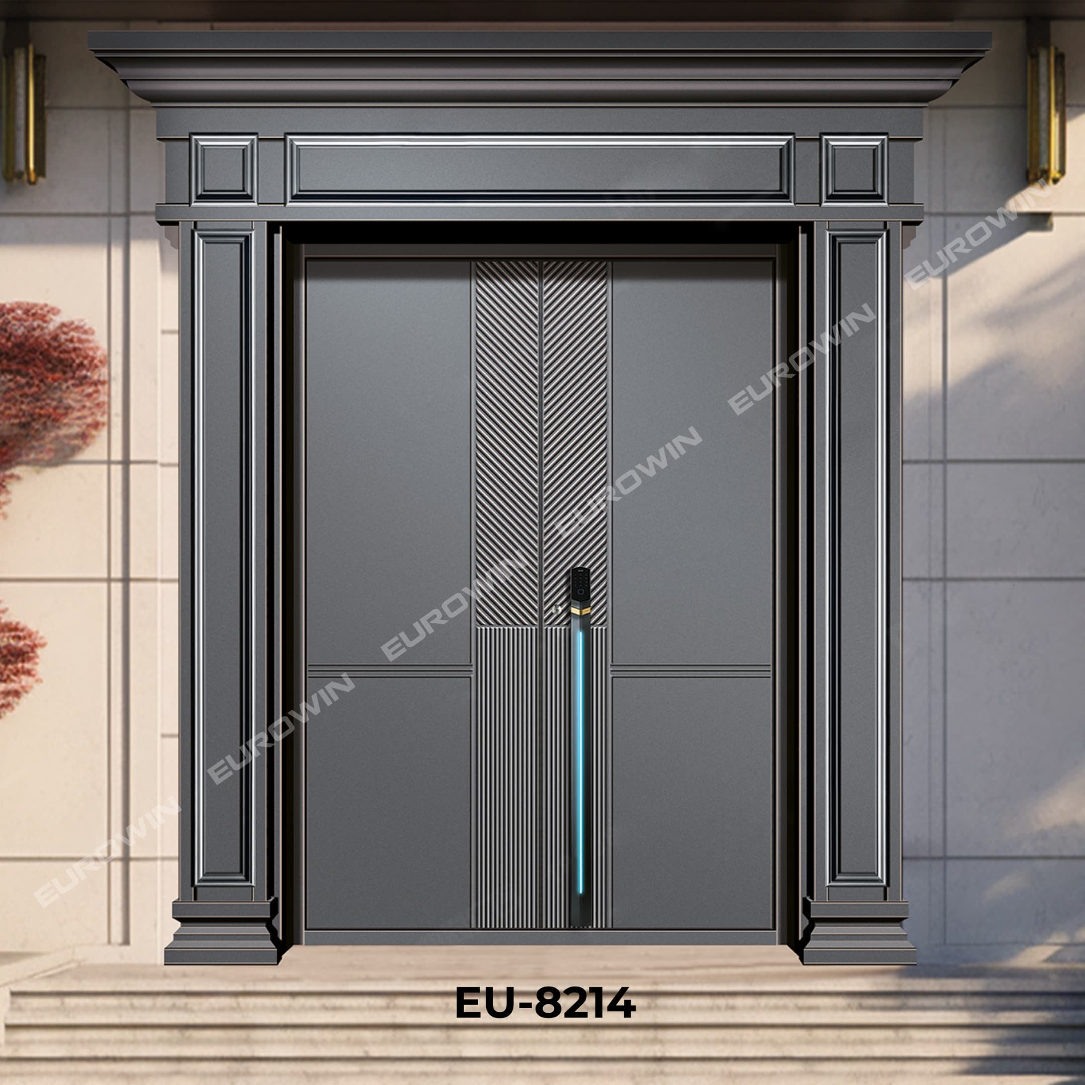 mẫu cửa nhôm nguyên tấm chạm khắc cnc tinh xảo