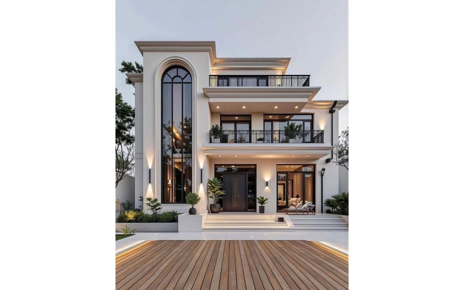 Cửa nhôm nguyên tấm phù hợp với nhiều phong cách kiến trúc