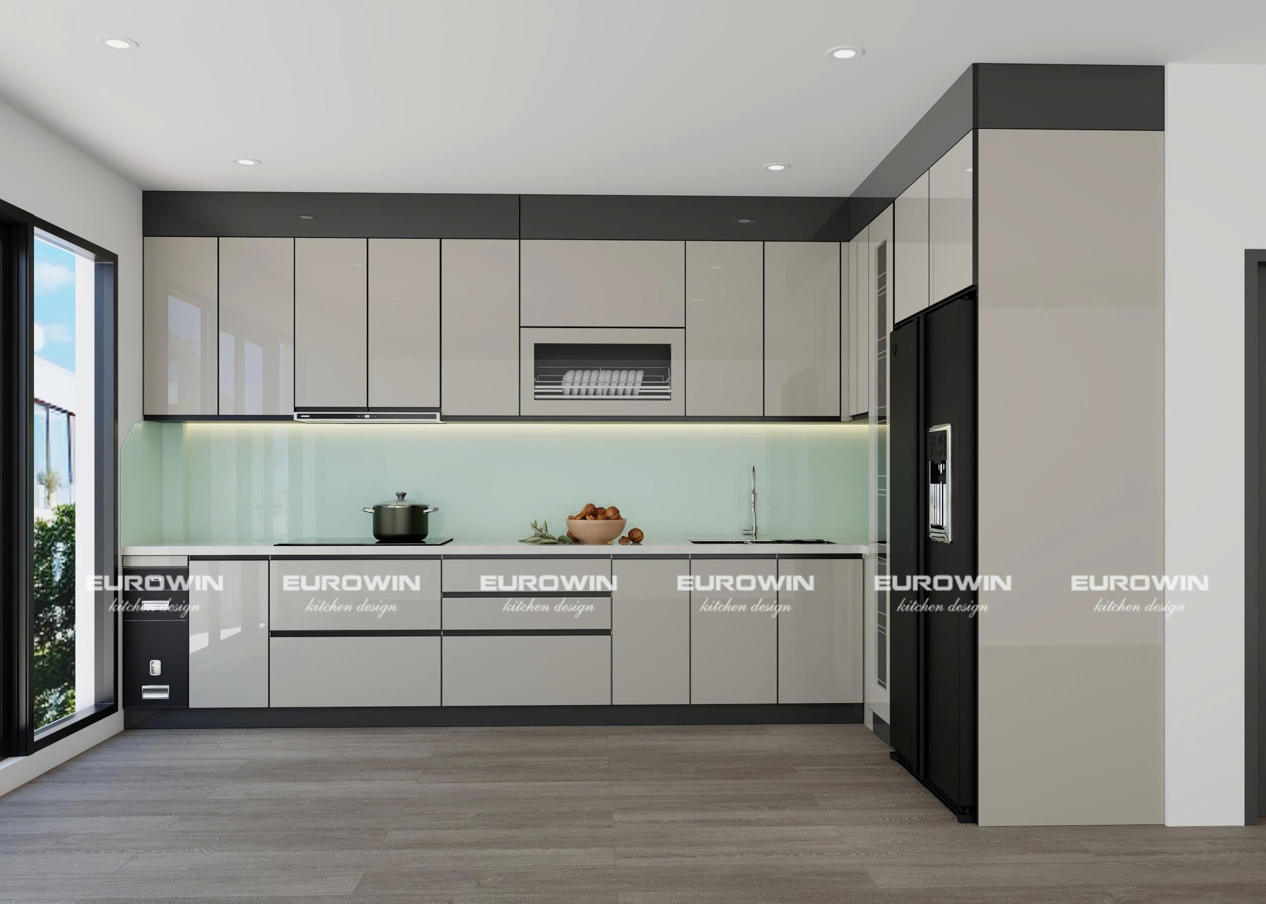 Giả tủ bếp nhựa phụ thuộc lớn vào tổng mét dài của hệ tủ