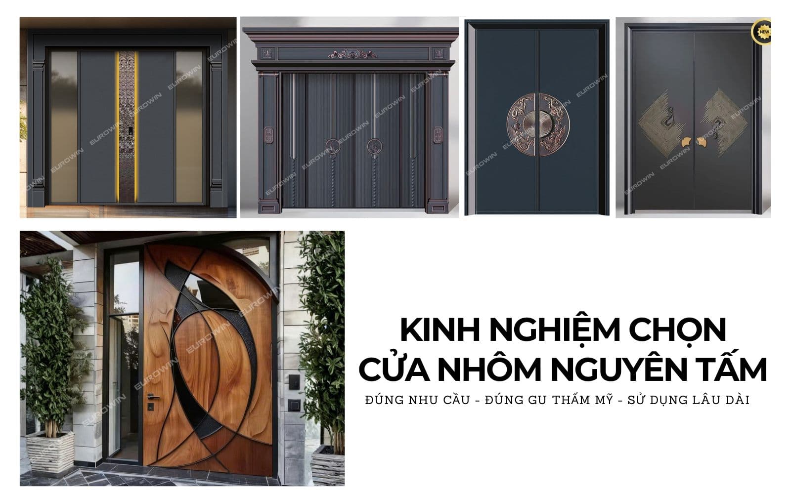 Kinh nghiệm chọn cửa nhôm nguyên tấm phù hợp với từng công trình