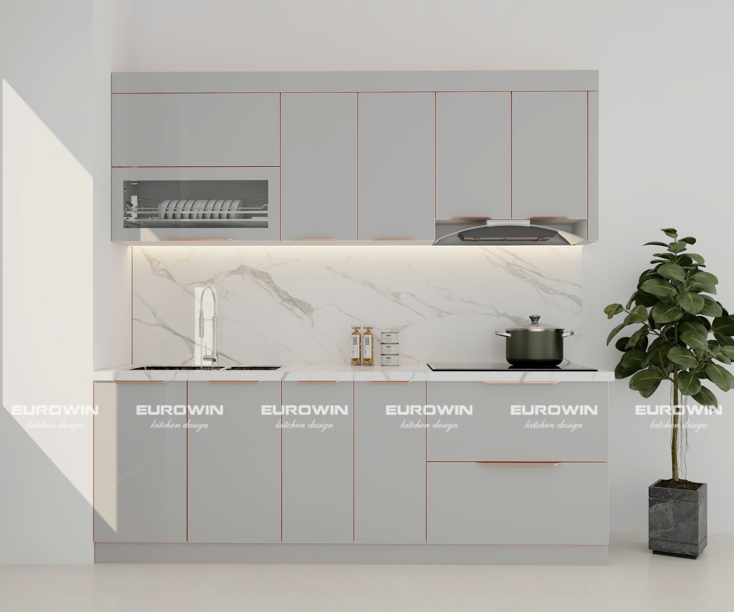 Kinh Nghiệm Làm Tủ Bếp Chung Cư Nhỏ: Bố Cục, Kích Thước & Giải Pháp Lưu Trữ Tối Ưu