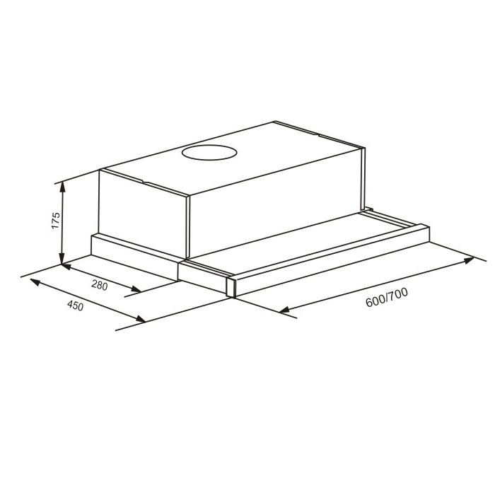 Máy hút mùi âm tủ Binova BI-26-W-06