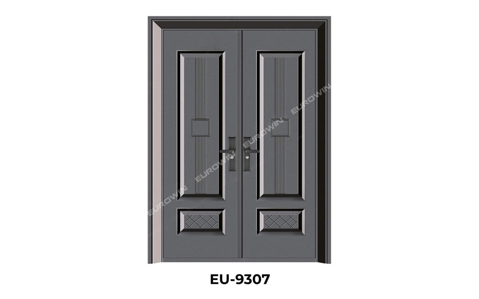 Mẫu 15: cửa nhôm nguyên tấm phong cách tối giản hiện đại