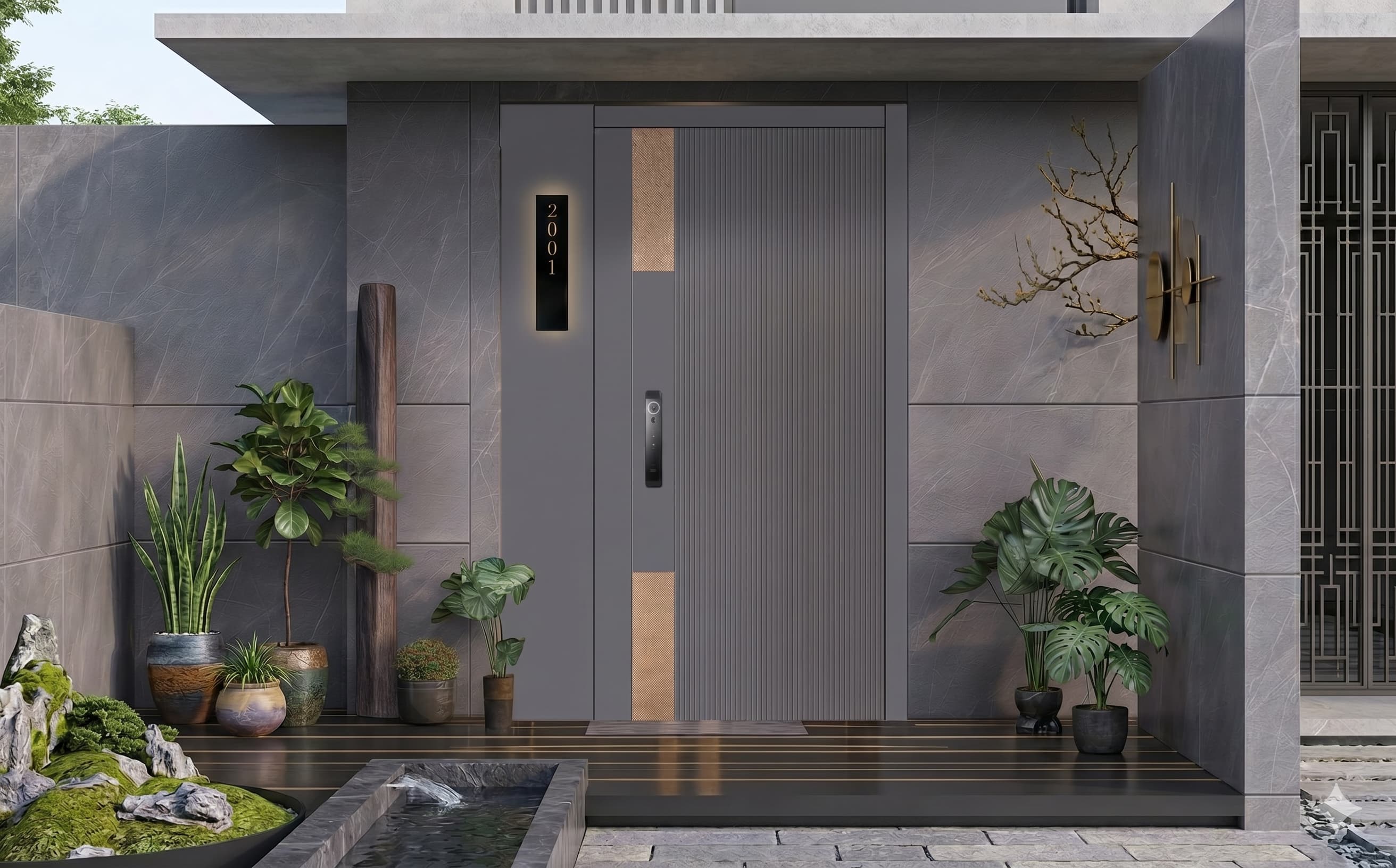 Mẫu cửa nhôm nguyên tấm 1 cánh