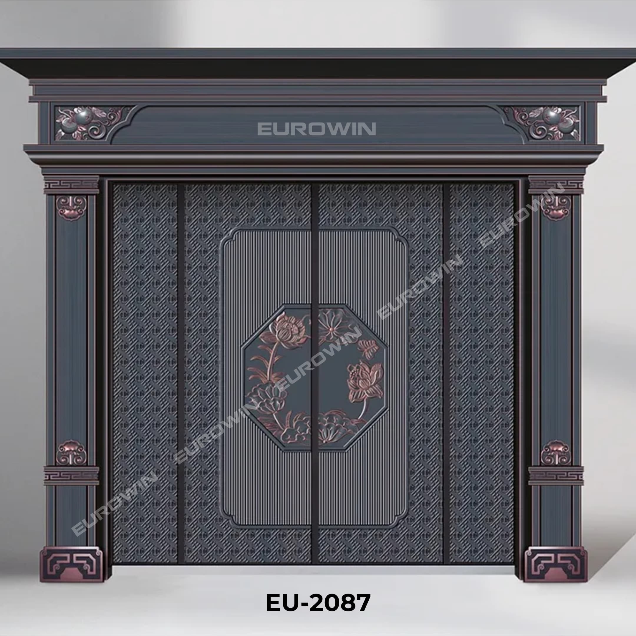 Mẫu cửa nhôm nguyên tấm 4 cánh - 1