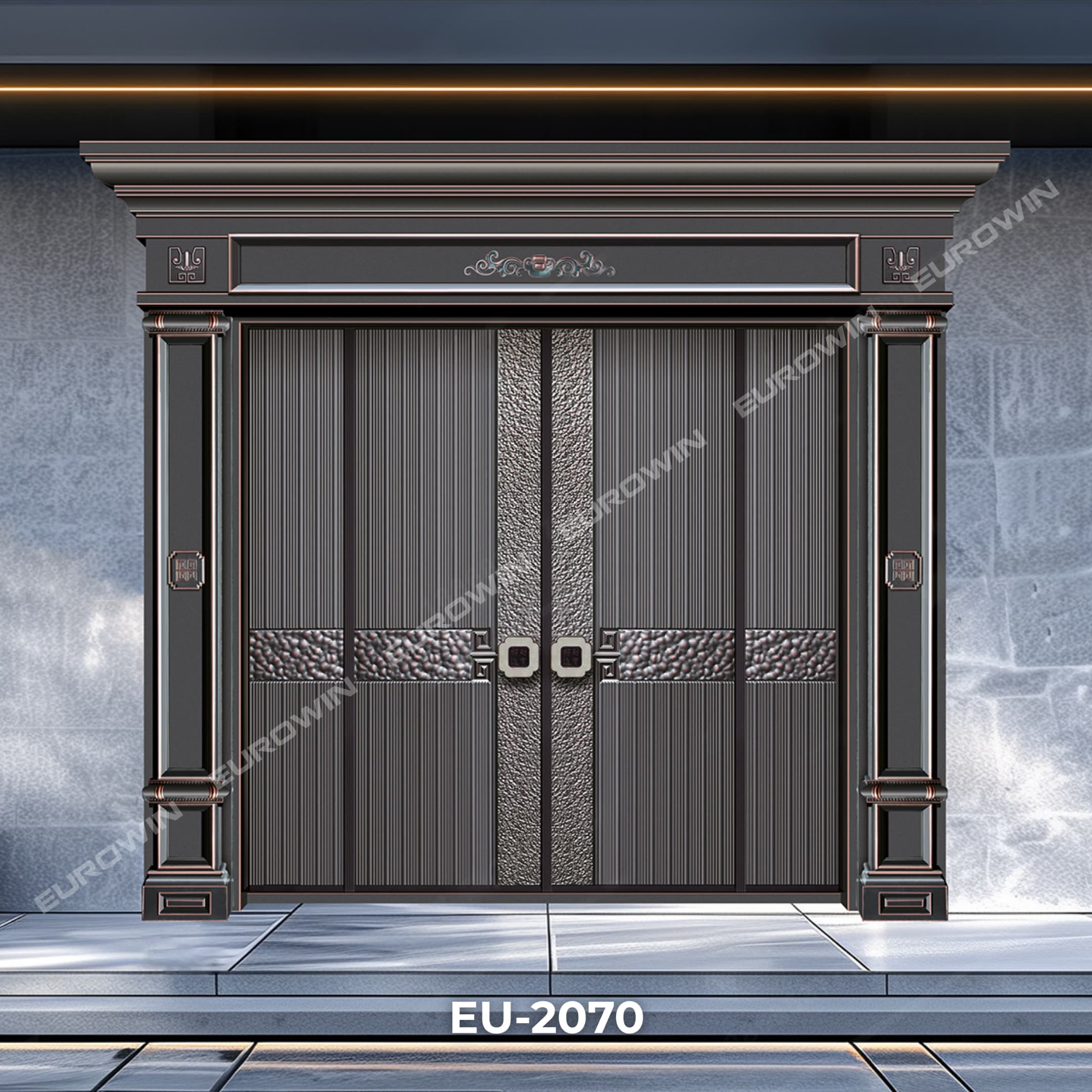 mẫu cửa nhôm nguyên tấm sang trọng cho biệt thự cao cấp