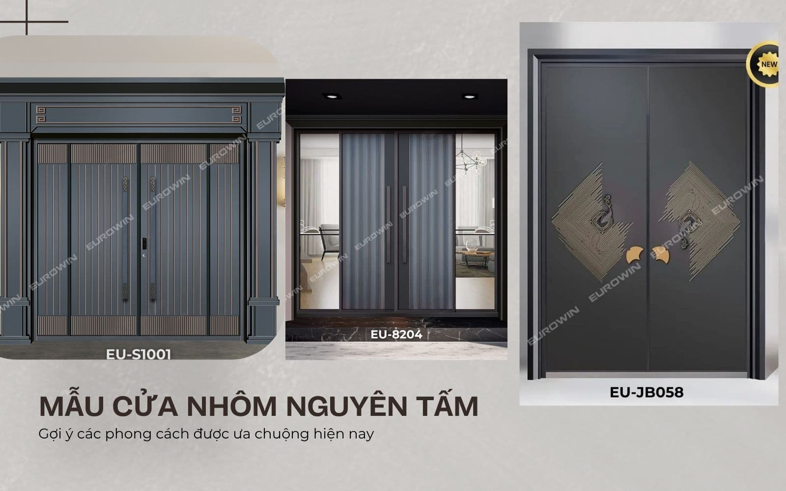 Mẫu Cửa Nhôm Nguyên Tấm Đẹp – Gợi Ý Các Phong Cách Được Ưa Chuộng Hiện Nay