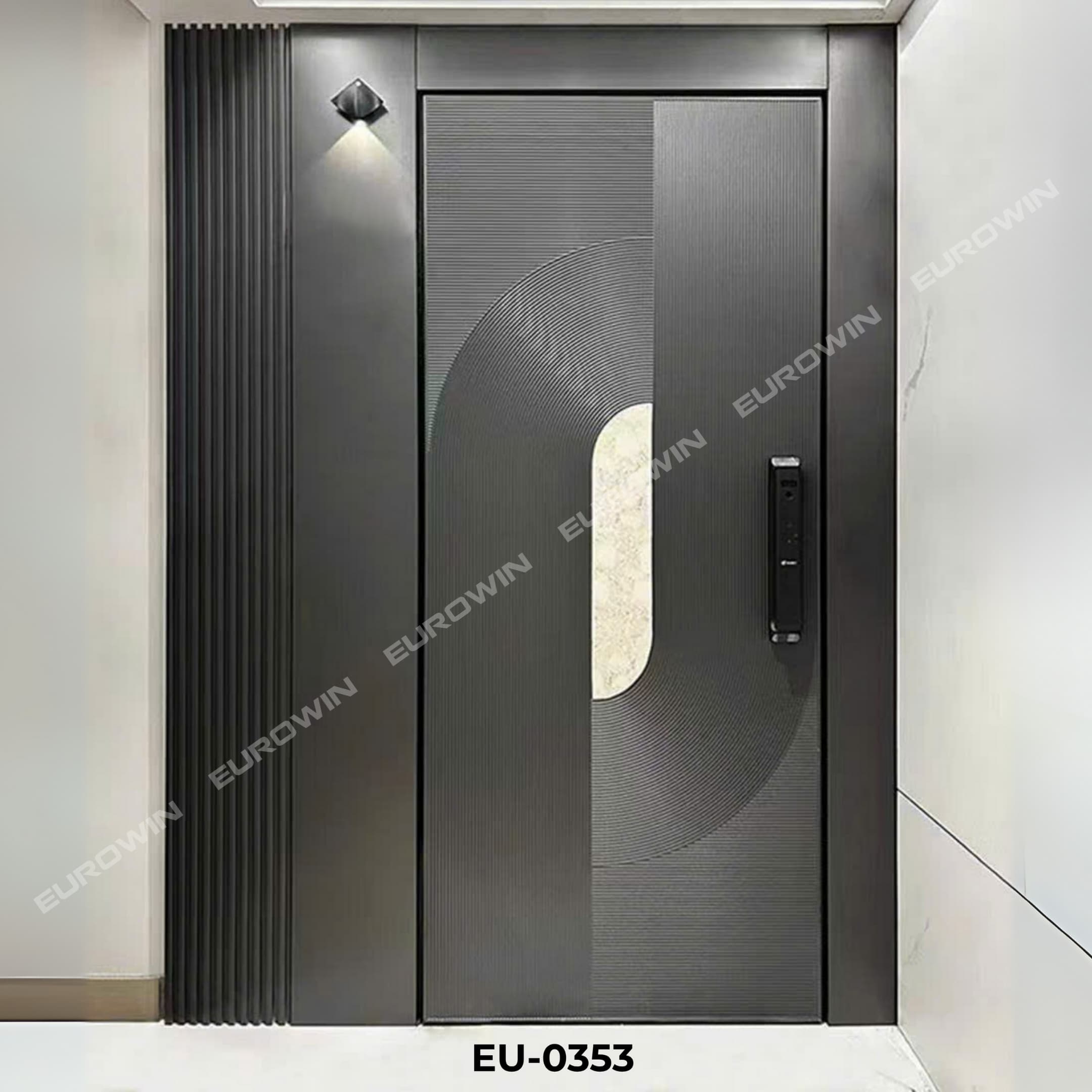 mẫu cửa nhôm nguyên tấm cánh đơn hiện đại cho căn hộ chung cư