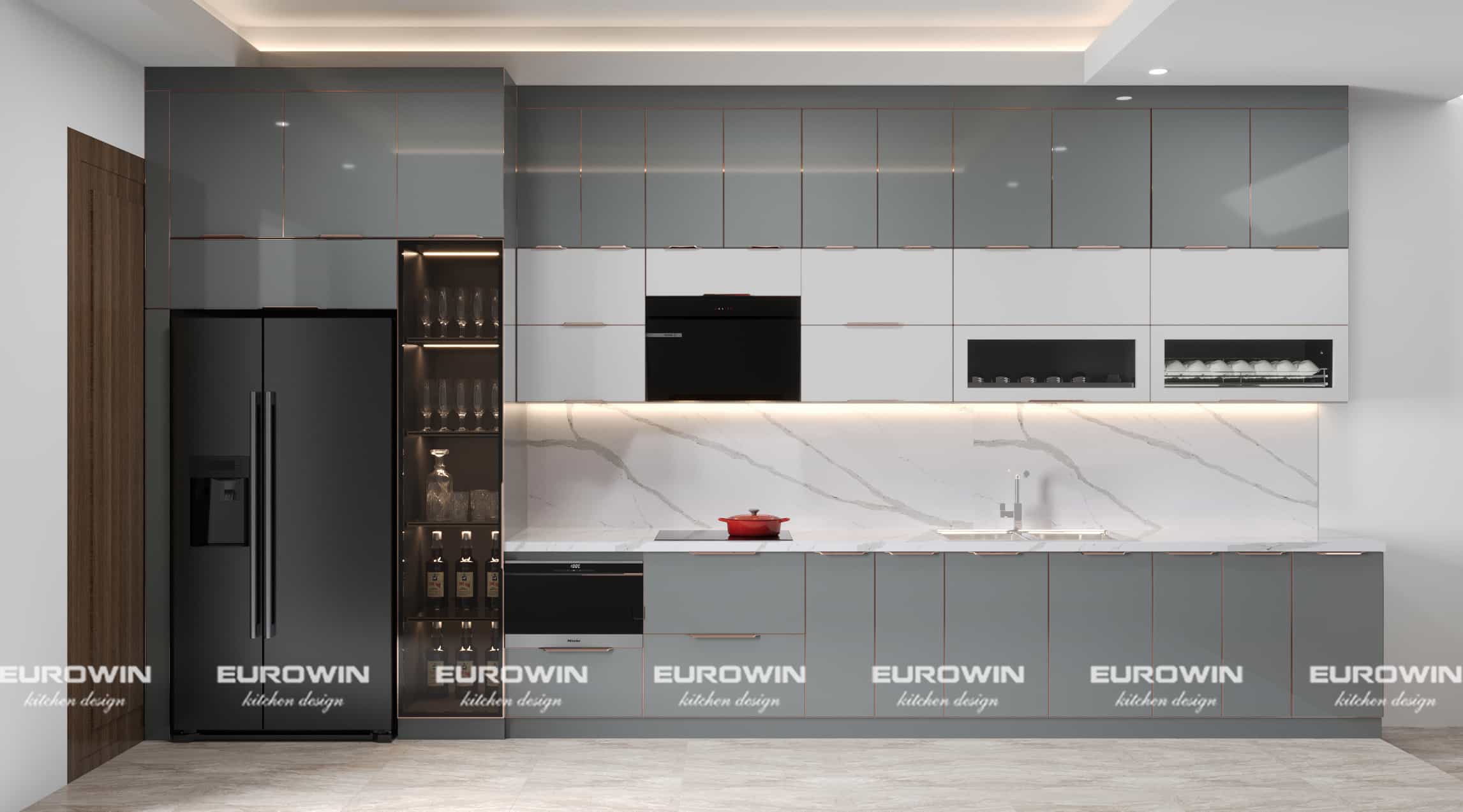 Bộ Sưu Tập Mẫu Tủ Bếp Inox Cánh Kính Kiểu Dáng Chữ I – Cập Nhật Mới Nhất