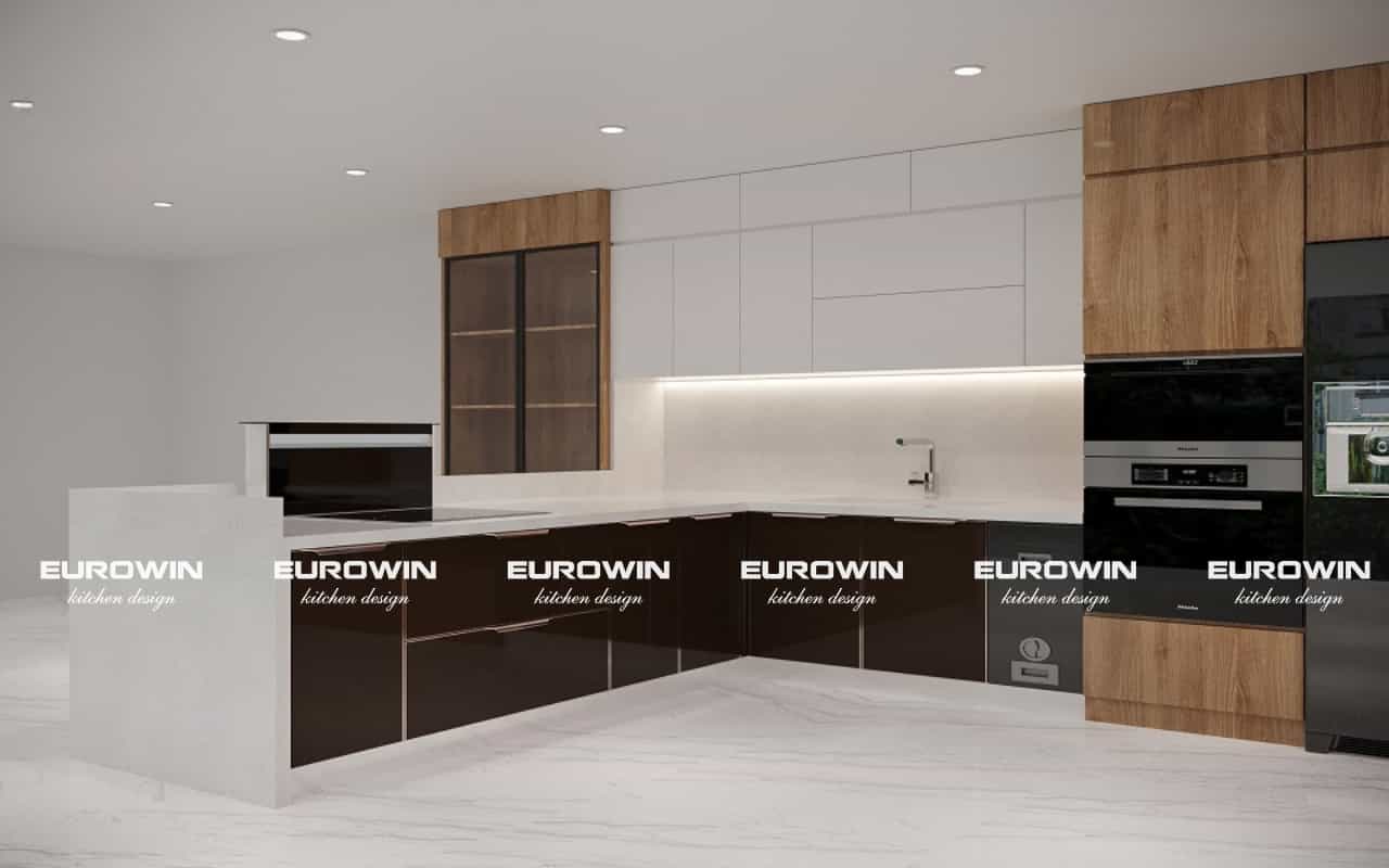 Mẫu Tủ Bếp Inox Cánh Kính Chữ L Mới Nhất – Bộ Sưu Tập Độc Quyền Eurowin [Cập Nhật Mới]