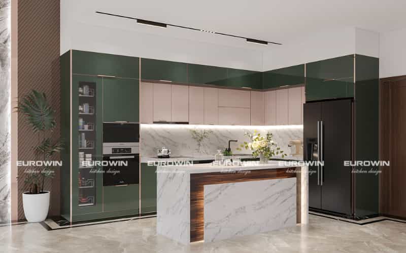 Mẫu Tủ Bếp Inox Cánh Kính Chữ L Mới Nhất – Bộ Sưu Tập Độc Quyền Eurowin [Cập Nhật Mới]