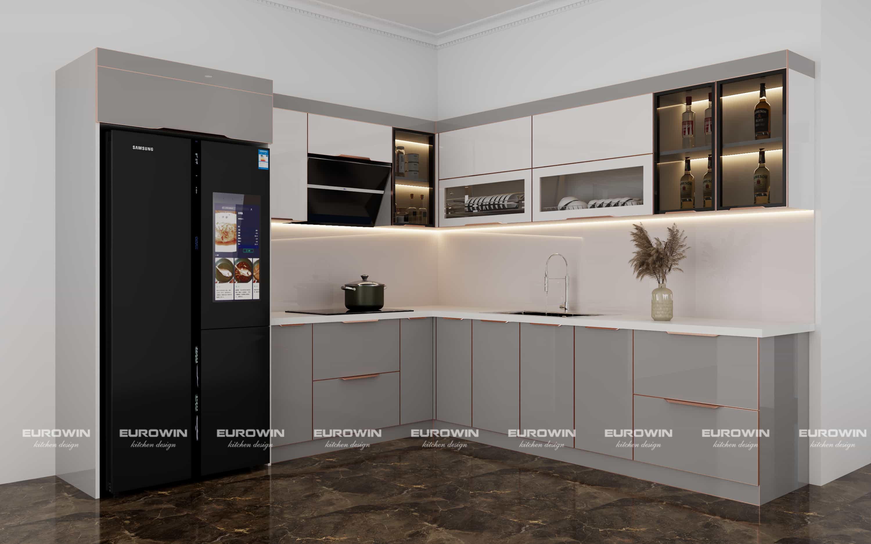 So Sánh Chi Phí Đầu Tư: Tủ Bếp Inox Cánh Kính Và Tủ Bếp Nhựa Acrylic Phù Hợp Với Ai?