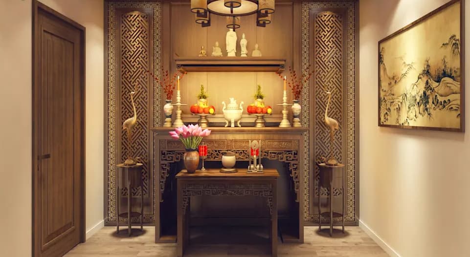 Thiết Kế Phòng Thờ Chuẩn Phong Thủy, Hợp Không Gian Nhà Hiện Đại