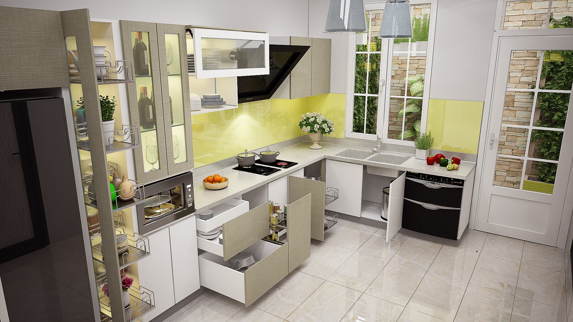 Cách Bố Trí Tủ Bếp Thông Minh - Đẹp Mắt Và Tối Ưu Công Năng