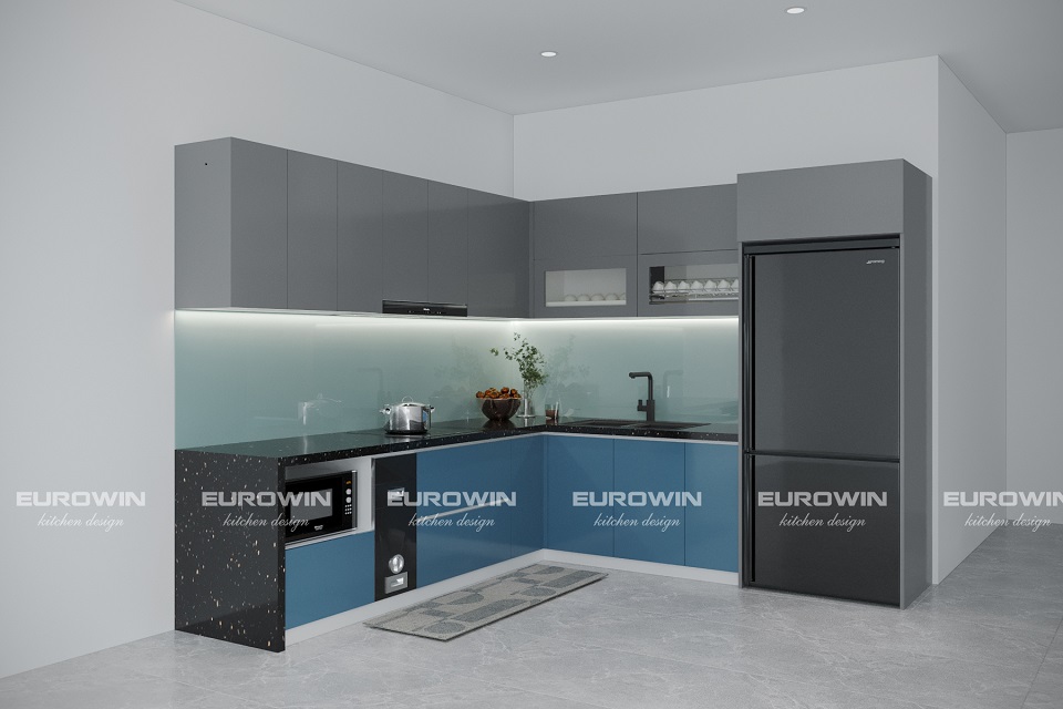 Tủ Bếp Nhựa Cao Cấp Chữ L (Mã SP: EU396)