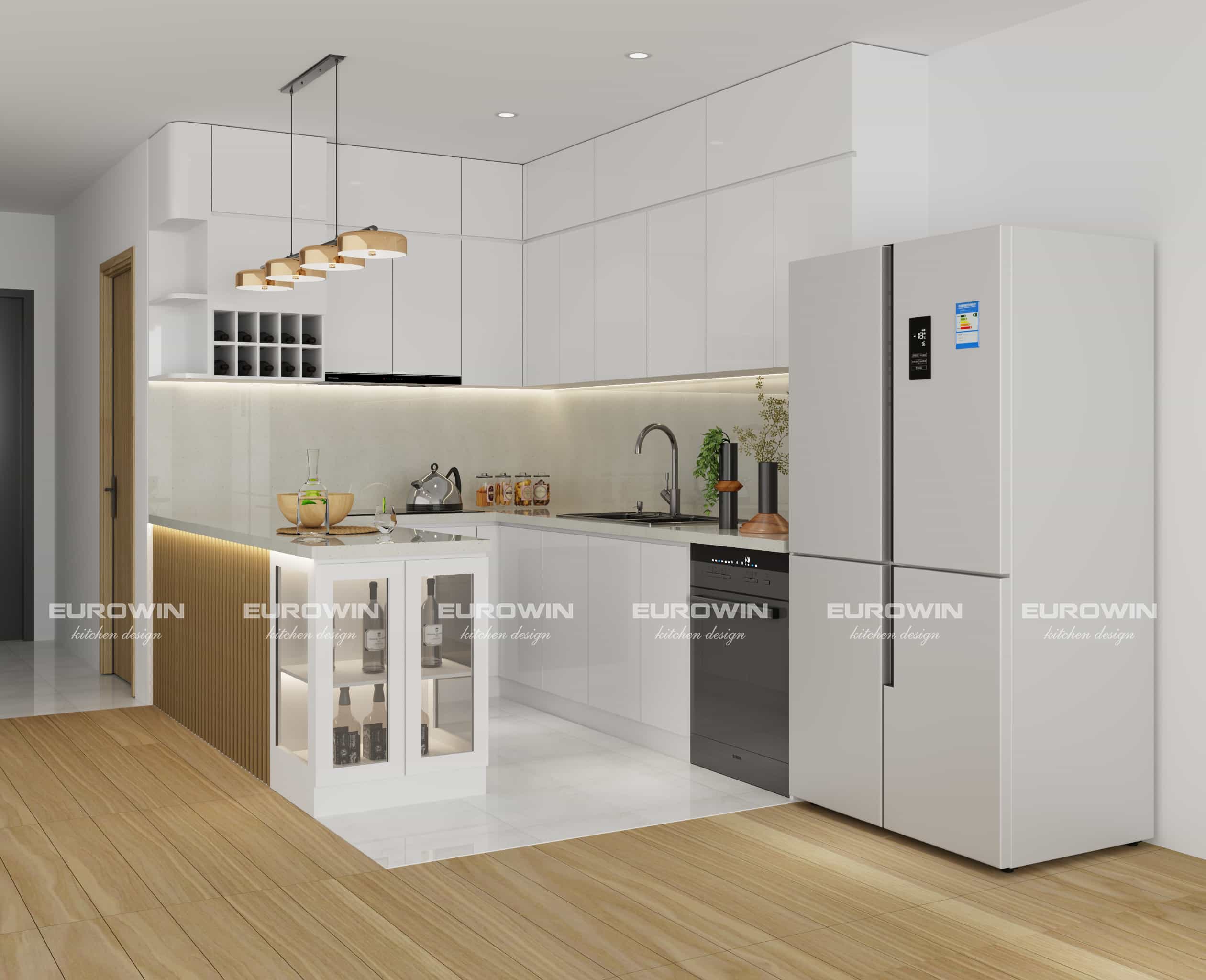 Tủ Bếp Gỗ Công Nghiệp: Xu Hướng Kiểu Dáng & Vật Liệu Phủ Hiện Đại