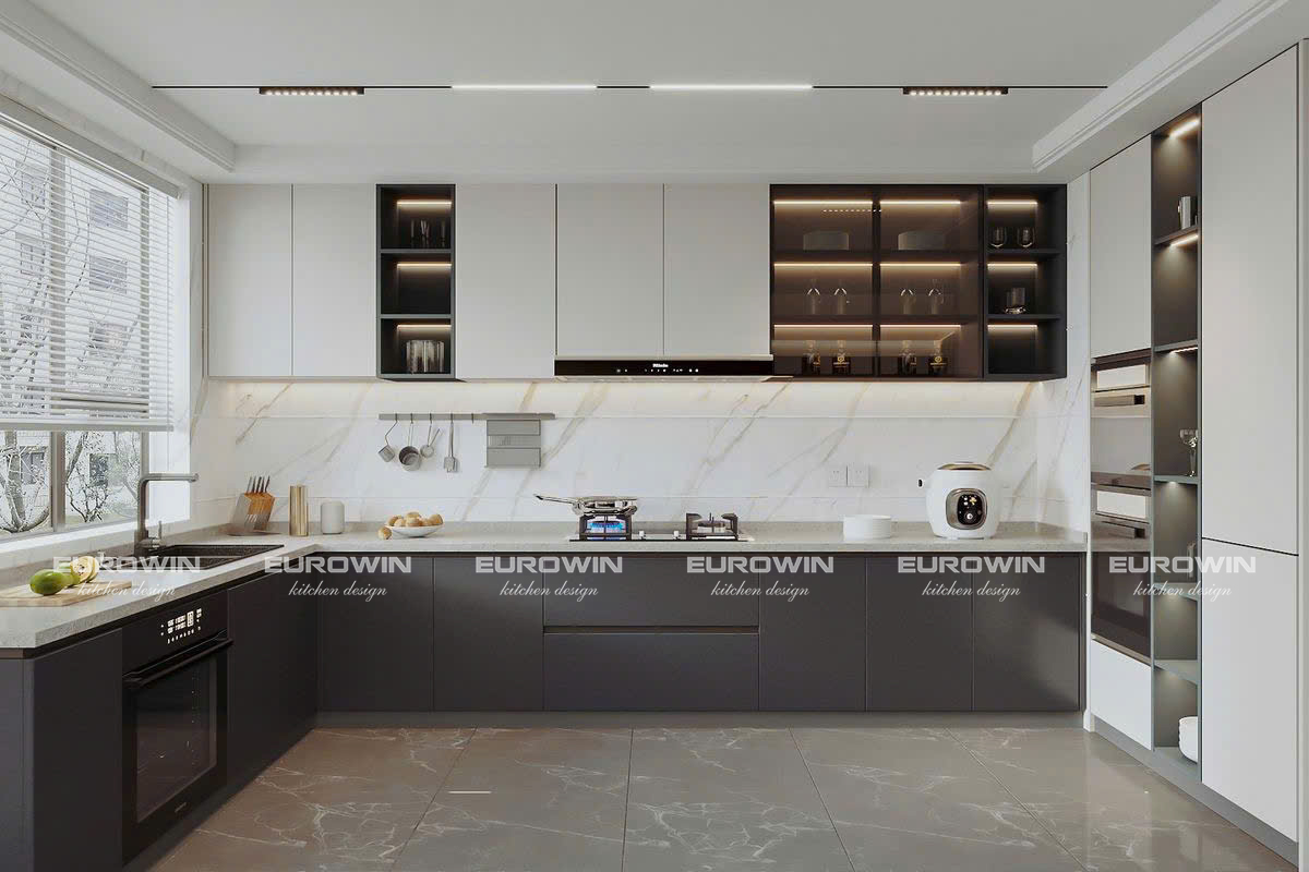 Tủ Bếp Inox Cánh Kính Hay Gỗ Công Nghiệp? Chọn Đúng Theo Phong Cách & Ngân Sách Của Bạn