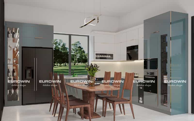 Thiết Kế Tủ Bếp Inox Cánh Kính Cho Biệt Thự: Chữ L Hay Chữ U Là Lựa Chọn Đẳng Cấp Hơn?