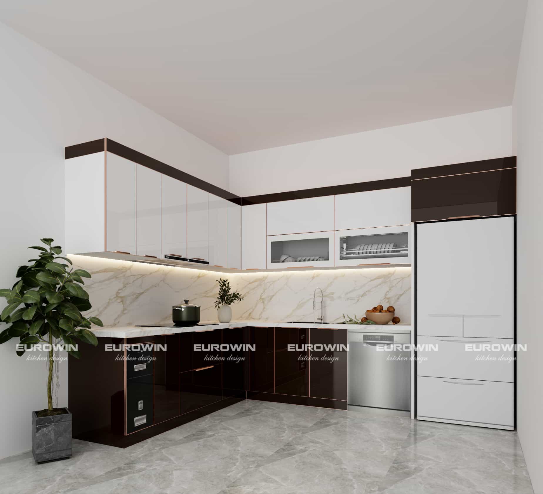 Báo giá tủ bếp inox cánh kính mới nhất – Cập nhật từ Eurowin