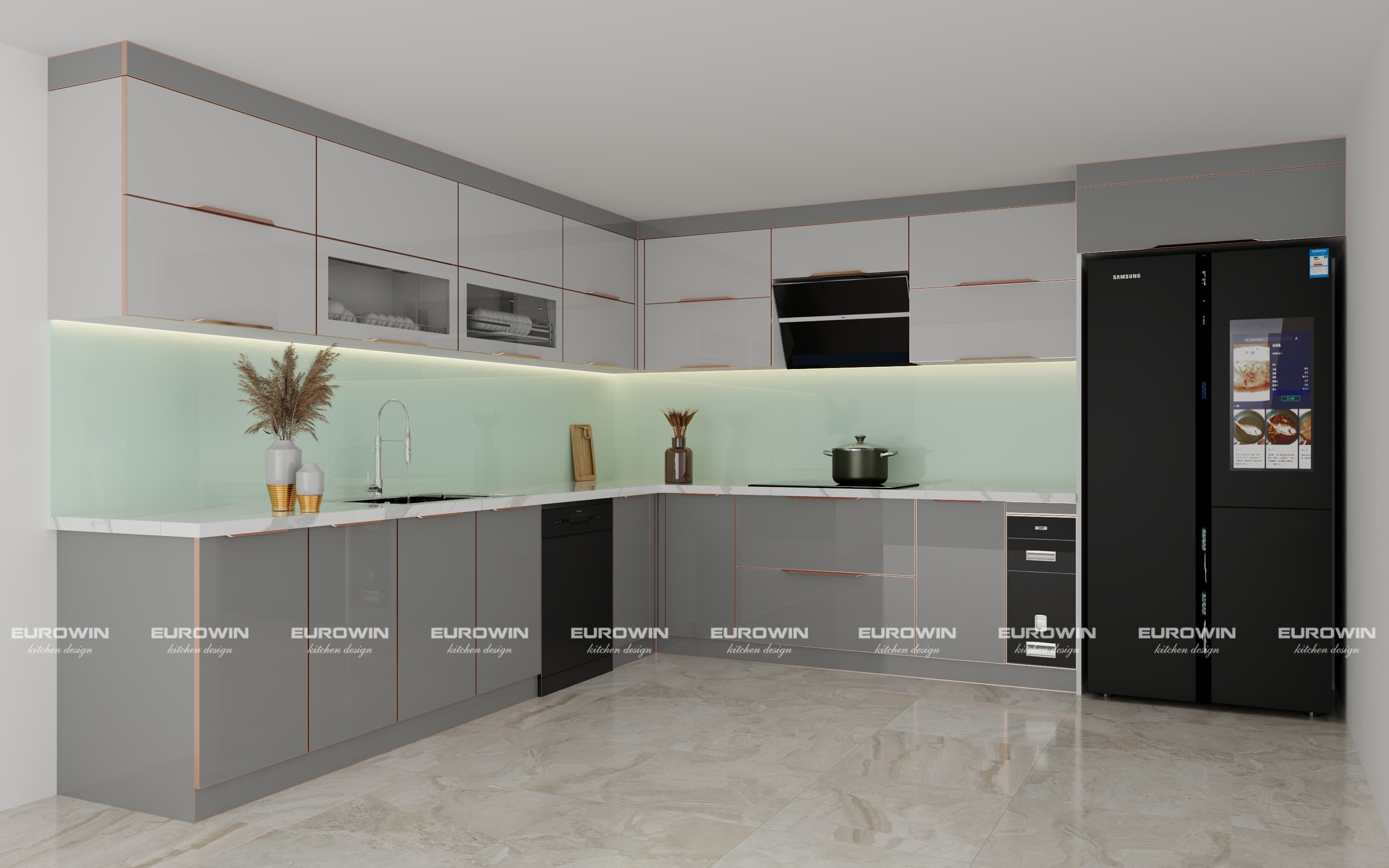 Xu Hướng Màu Kính Tủ Bếp Inox Cánh Kính Hiện Nay – Đẹp, Tinh Tế Và Sang Trọng