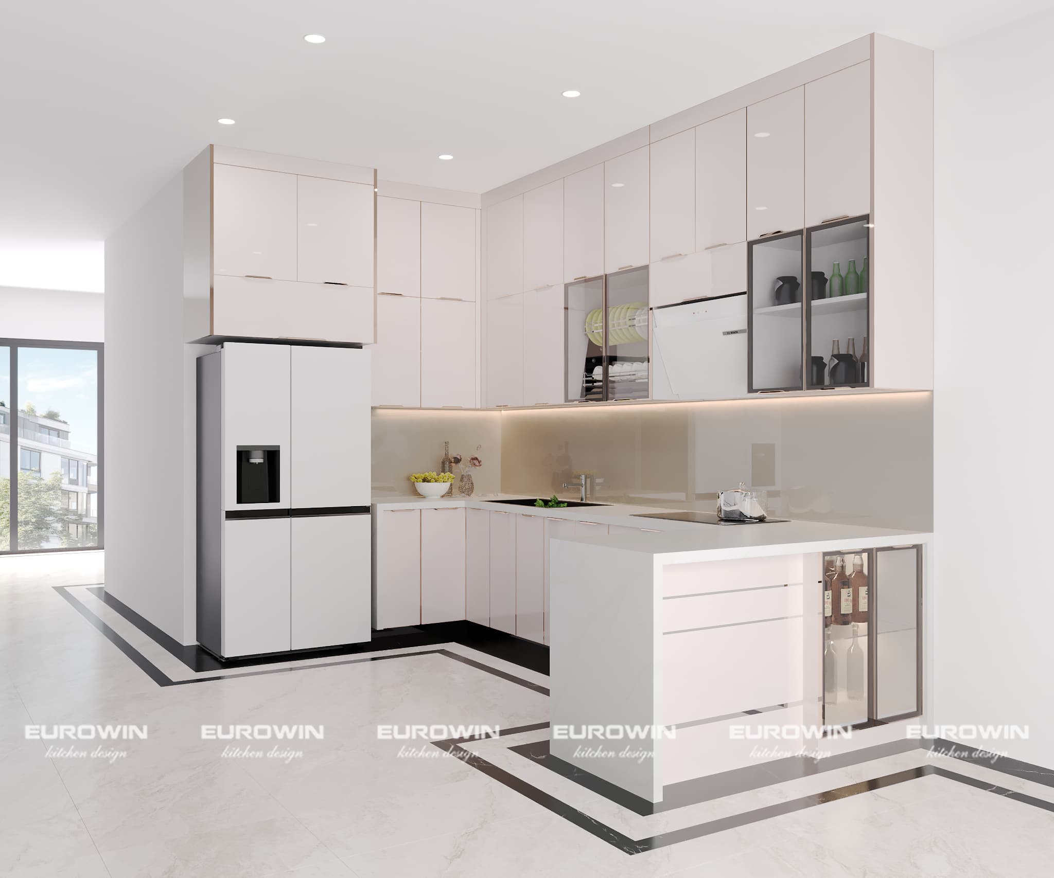 Xu Hướng Màu Kính Tủ Bếp Inox Cánh Kính Hiện Nay – Đẹp, Tinh Tế Và Sang Trọng