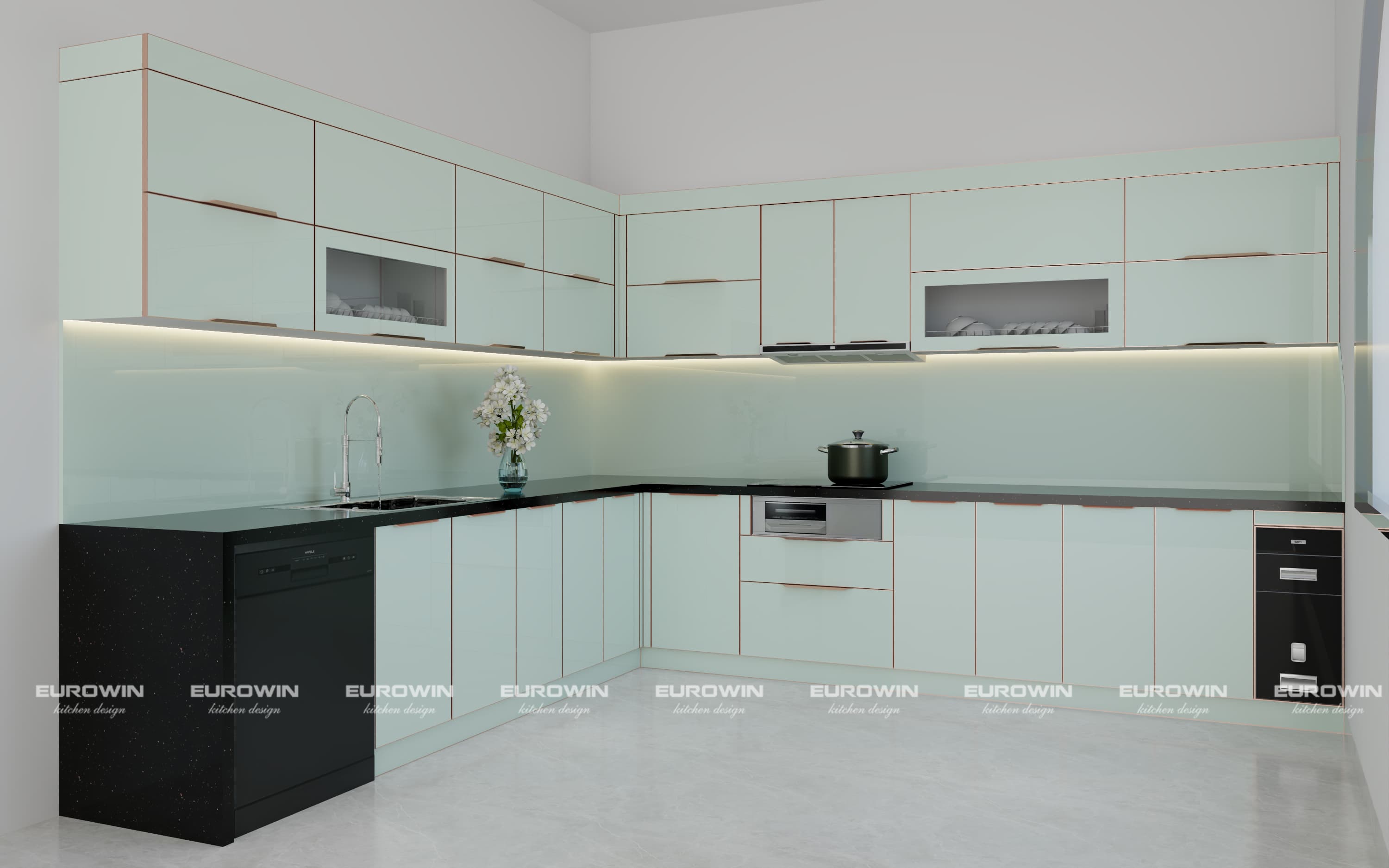 Xu Hướng Màu Kính Tủ Bếp Inox Cánh Kính Hiện Nay – Đẹp, Tinh Tế Và Sang Trọng