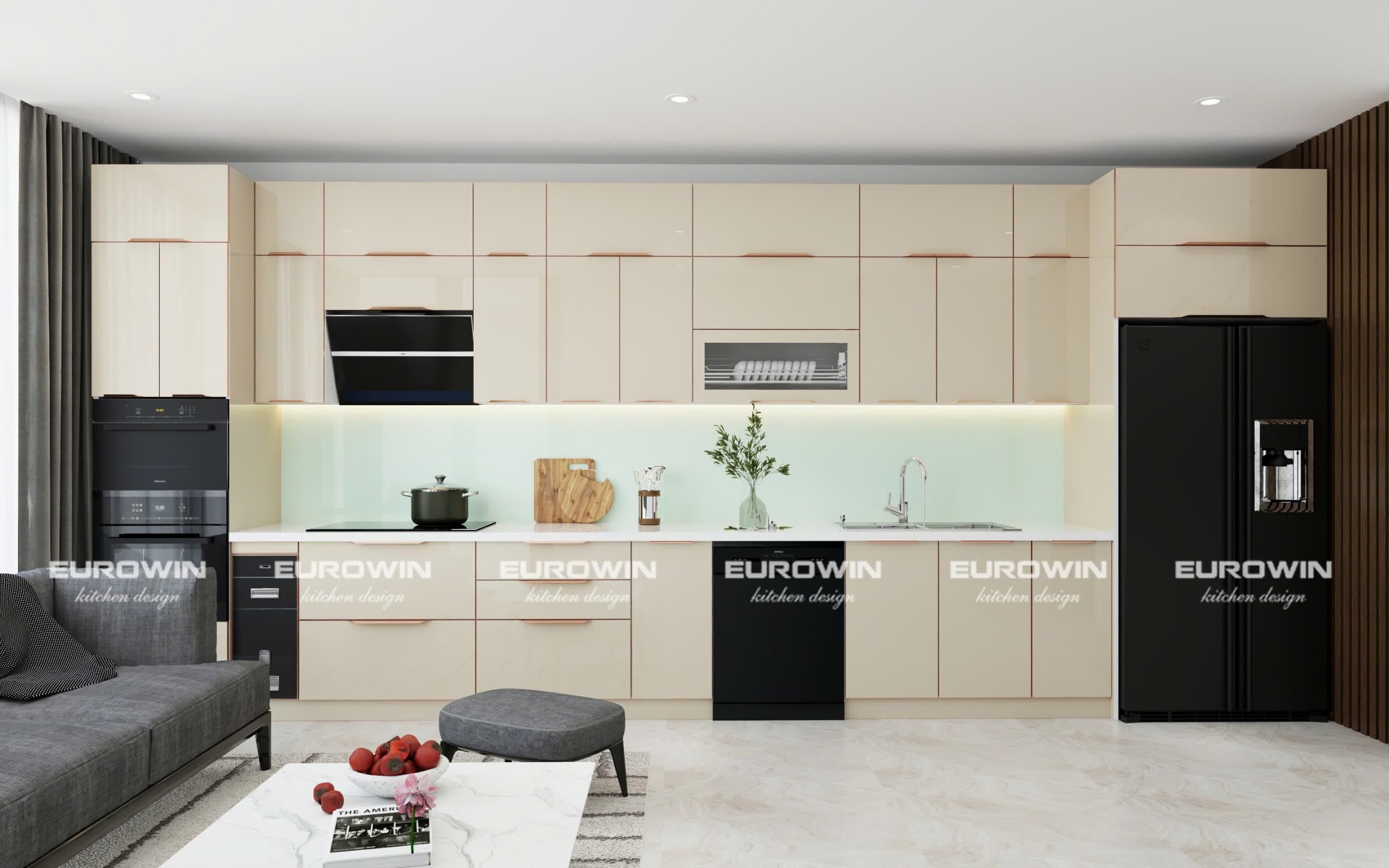 Xu Hướng Thiết Kế Tủ Bếp Inox Cánh Kính Cho Căn Hộ Hiện Đại – Khi Gu Thẩm Mỹ Chạm Đến Công Năng