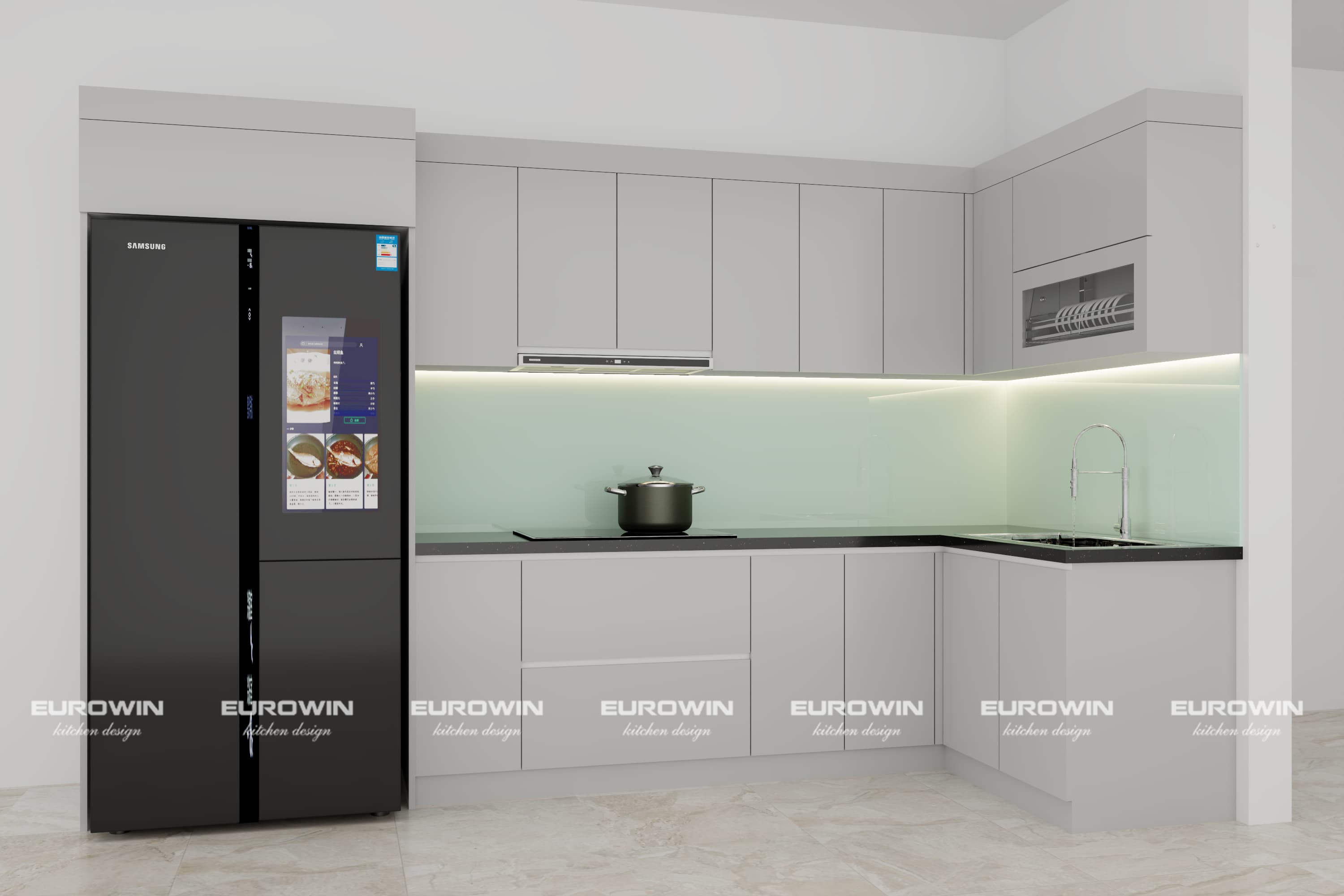 Tủ bếp nhựa có khả năng chống nước, chống ẩm tốt