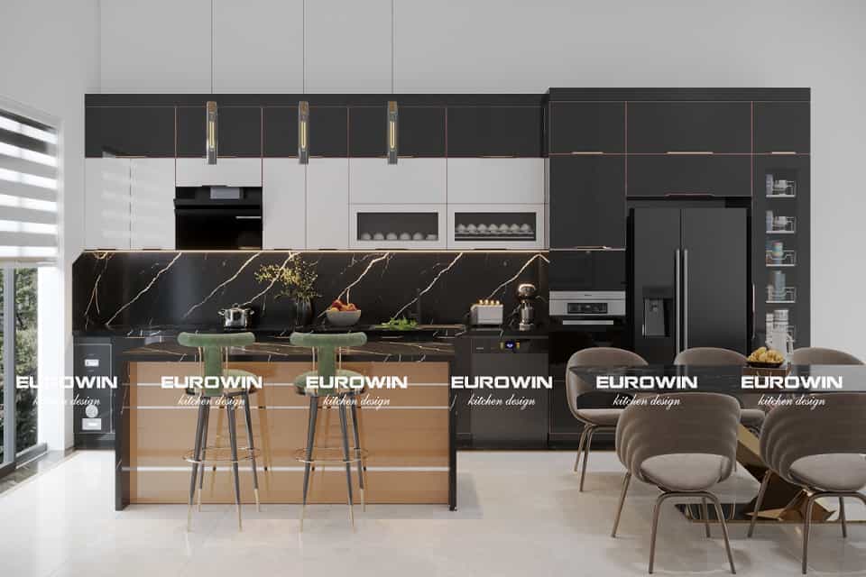 Tủ Bếp Cánh Kính: Phối Màu Và Ánh Sáng Đỉnh Cao Giúp Không Gian Bếp Tỏa Sáng