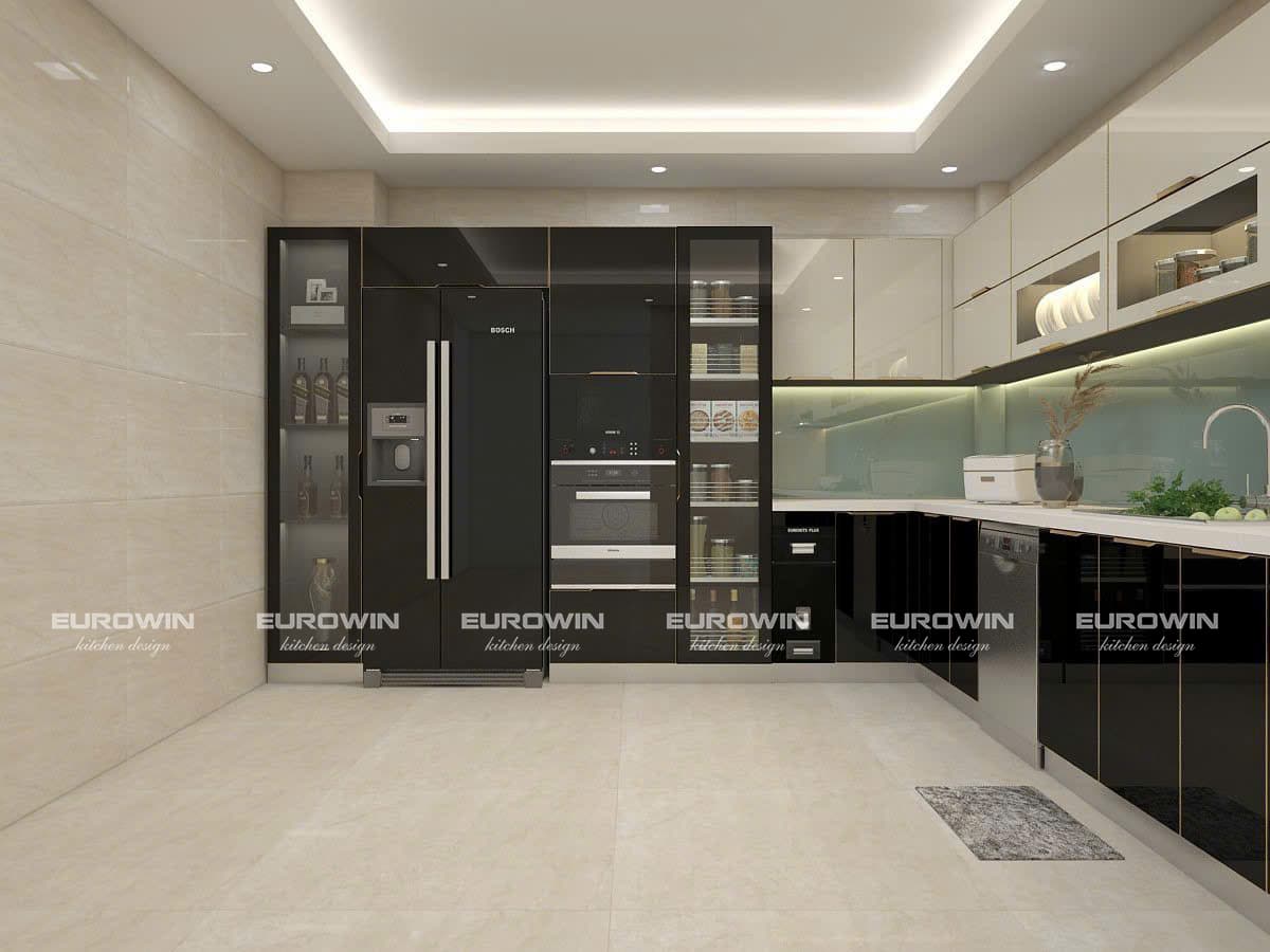 10 Mẫu Tủ Bếp Inox Cánh Kính Sang Trọng Cho Nhà Phố