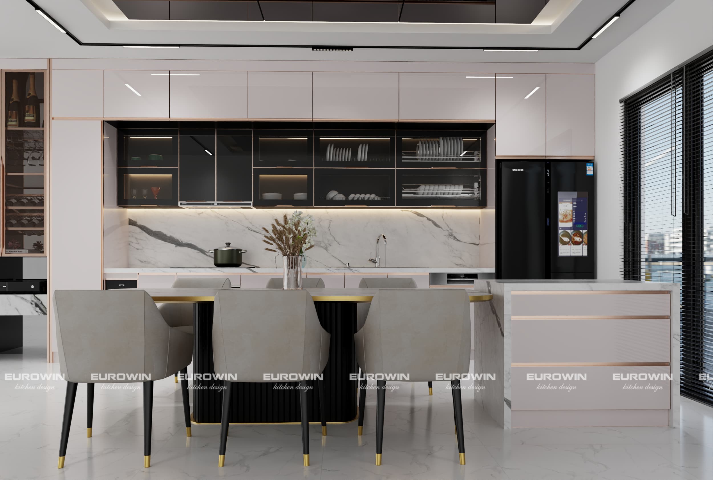 Xu Hướng Thiết Kế Tủ Bếp Inox Cánh Kính Cho Căn Hộ Hiện Đại – Khi Gu Thẩm Mỹ Chạm Đến Công Năng